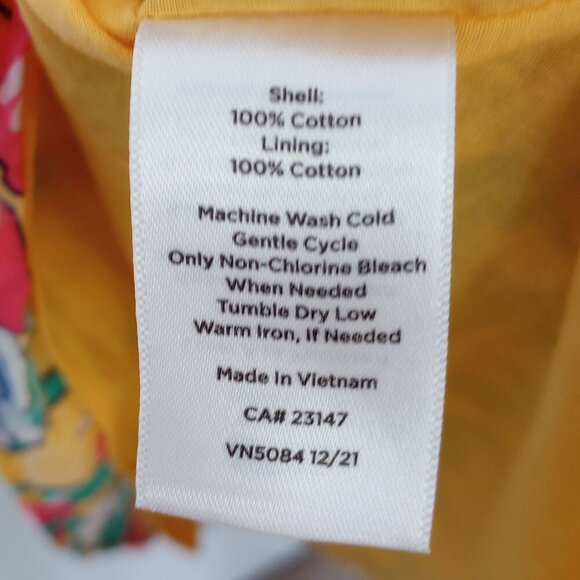 Talbots Tropical Birds of Paradise Floral Midi Dress - Picture 12 of 13